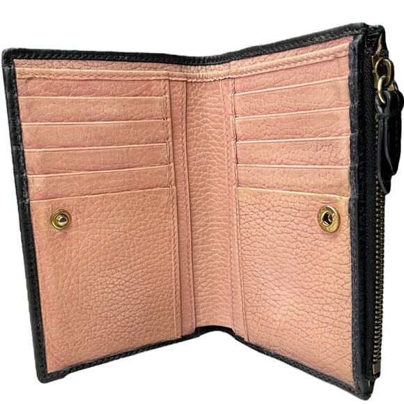 G2. Gucci Calfskin GG Marmont Bow Flap Wallet Black - Picture 3 of 16